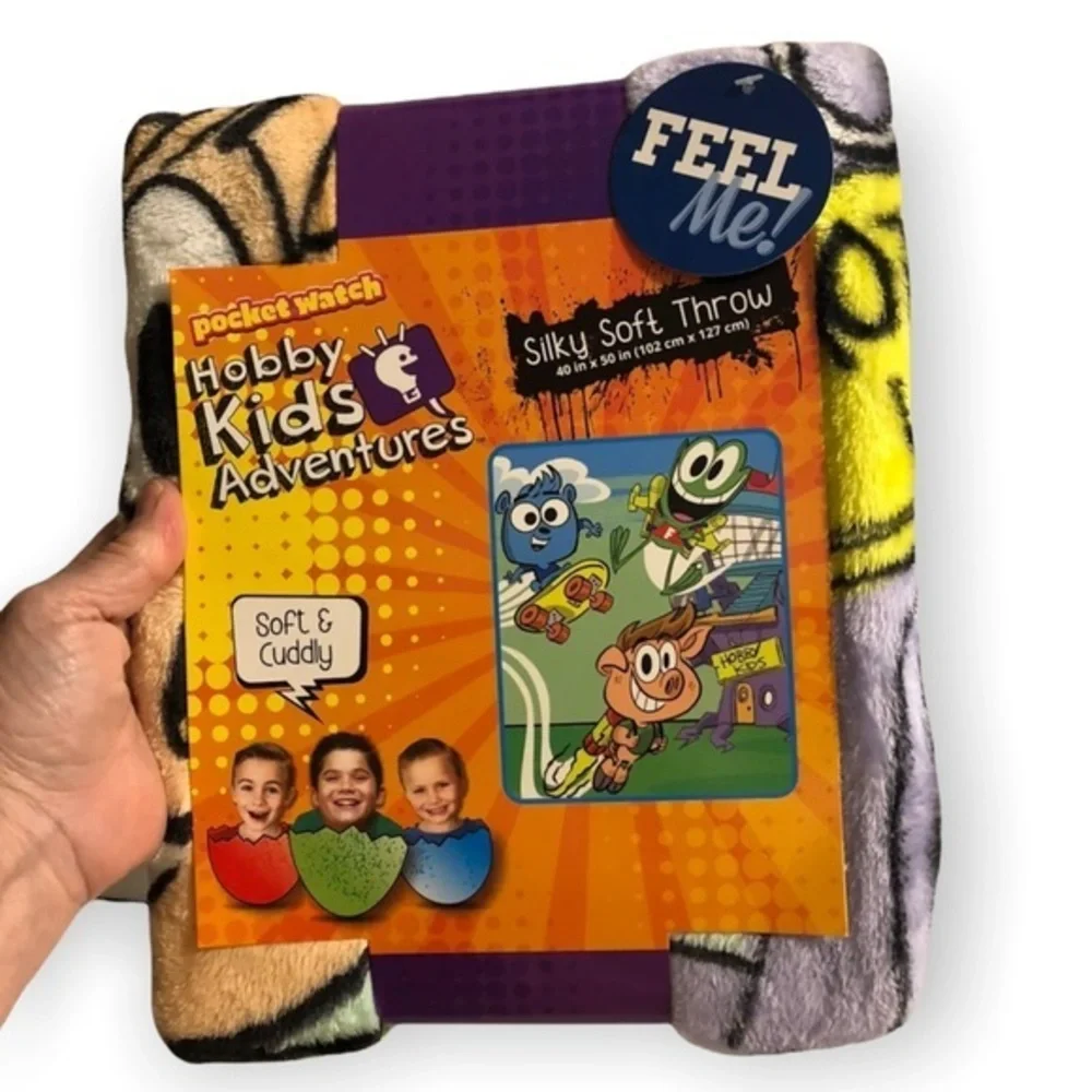 Hobby Kids Silky Soft Throw‎ 40’X50 inch  Soft and cuddling Blanket New